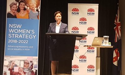 Tanya Davies at Parliament house today. At the forum, Minister Davis launched the 2018 Women in NSW Report in which she presented a summary of findings highlighting a number of positive changes for Women as well as a number of opportunities for improvement.